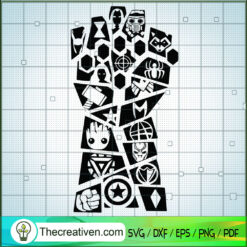 Avengers Gauntlet SVG, Avengers Team SVG, Marvel SVG