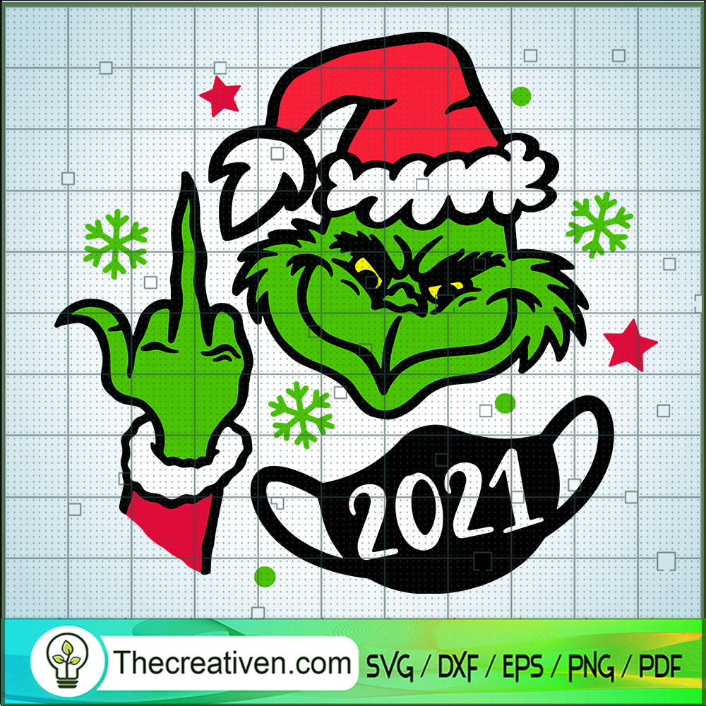 Grinch Giving The Finger SVG Cut File for Cricut & Silhouette 1 Grinch Giving The Finger SVG Cut File for Cricut & Silhouette