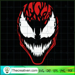 Carnage Head SVG, Symbiote SVG, Venom SVG