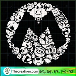 M Word Super Mario SVG, Mario Bros SVG, Super Luigi SVG