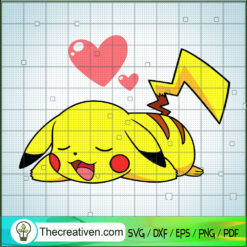 Pikachu Valentine SVG, Pokemon Valentine SVG, Pikachu Heart SVG