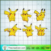 Pikachu Actions Bundle SVG, Pikachu SVG, Pokemon SVG