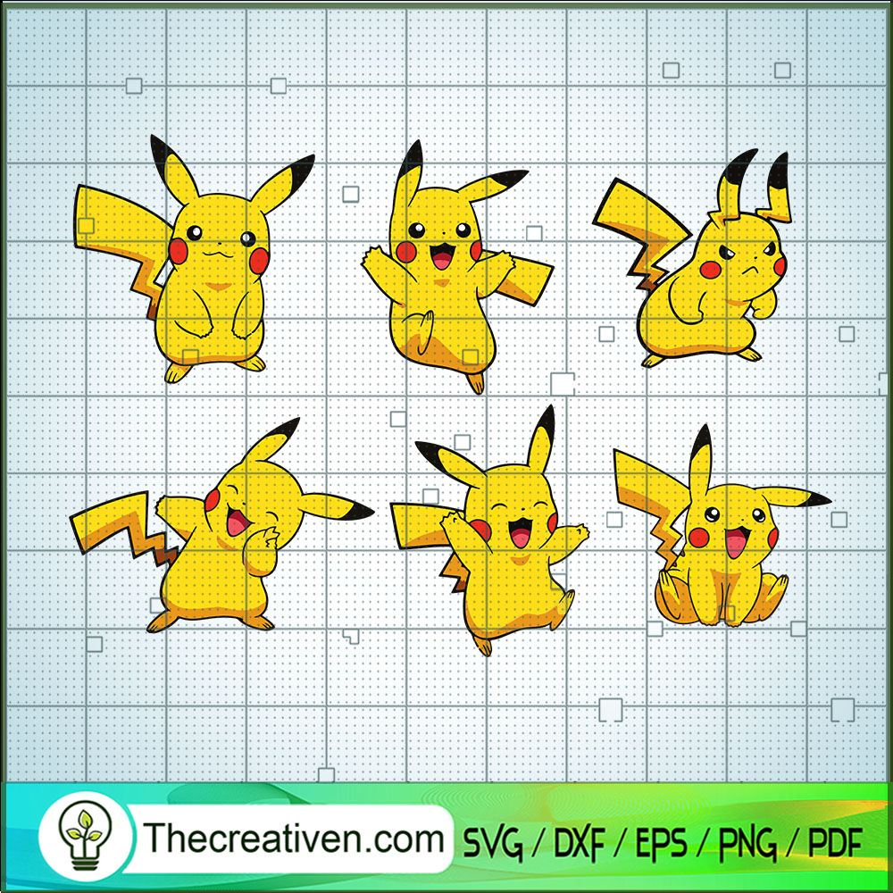 Pikachu Actions Bundle SVG, Pikachu SVG, Pokemon SVG 1 Pikachu Actions Bundle SVG, Pikachu SVG, Pokemon SVG