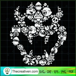 Bowser SVG, Super Mario SVG, Funny Mario Emoji SVG