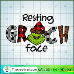 Resting Grich Face SVG, Grinch Christmas SVG, Merry Xmas SVG