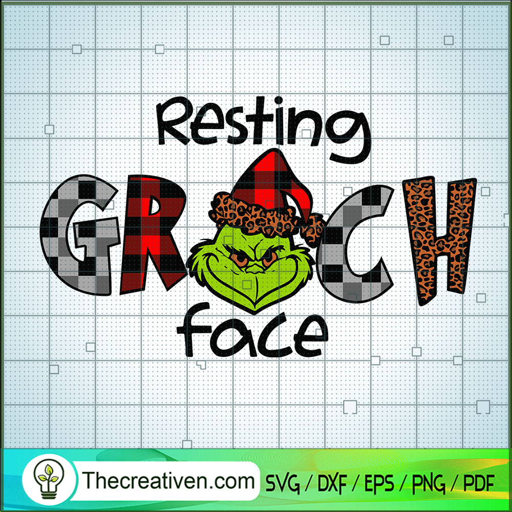 Resting Grich Face SVG, Grinch Christmas SVG, Merry Xmas SVG 1 Resting Grich Face SVG, Grinch Christmas SVG, Merry Xmas SVG