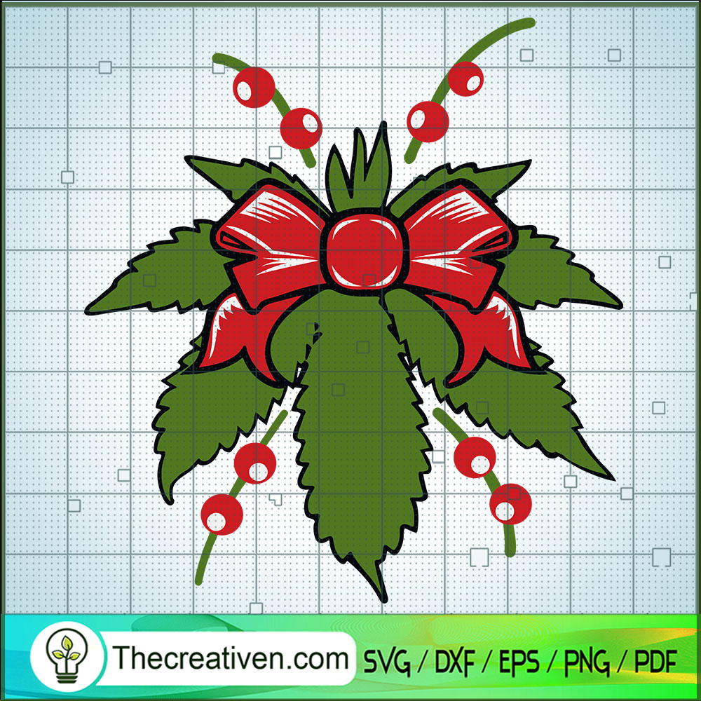 Cannabis Mistletoe SVG, Cannabis Christmas SVG, Leaf Christmas SVG 1 Cannabis Mistletoe SVG, Cannabis Christmas SVG, Leaf Christmas SVG
