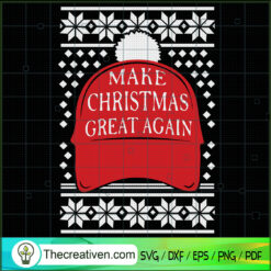 Make Christmas Great Again SVG, Funny Christmas SVG, Christmas Hat SVG