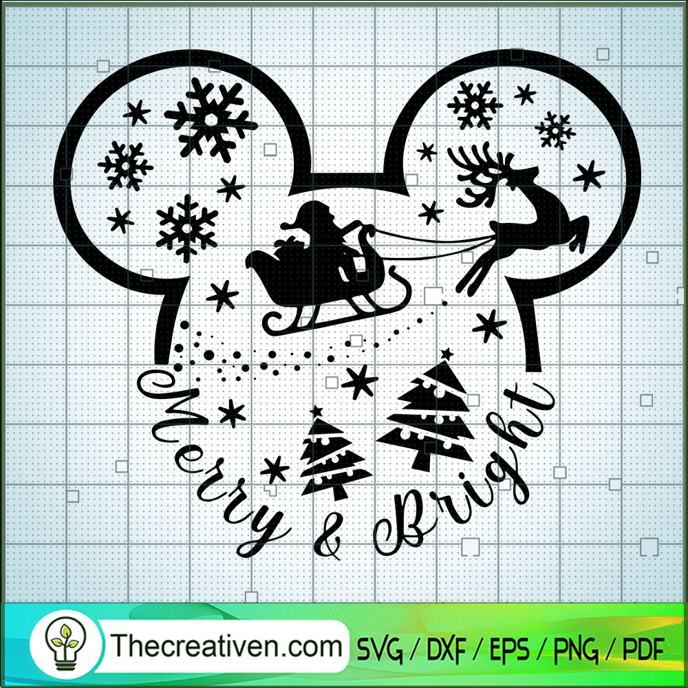 Merry And Bright SVG, Merry Christmas SVG, Santa Claus SVG 1 Merry And Bright SVG, Merry Christmas SVG, Santa Claus SVG