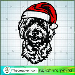 Yorkshire Terrier Santa Hat SVG Cut File for Cricut & Silhouette