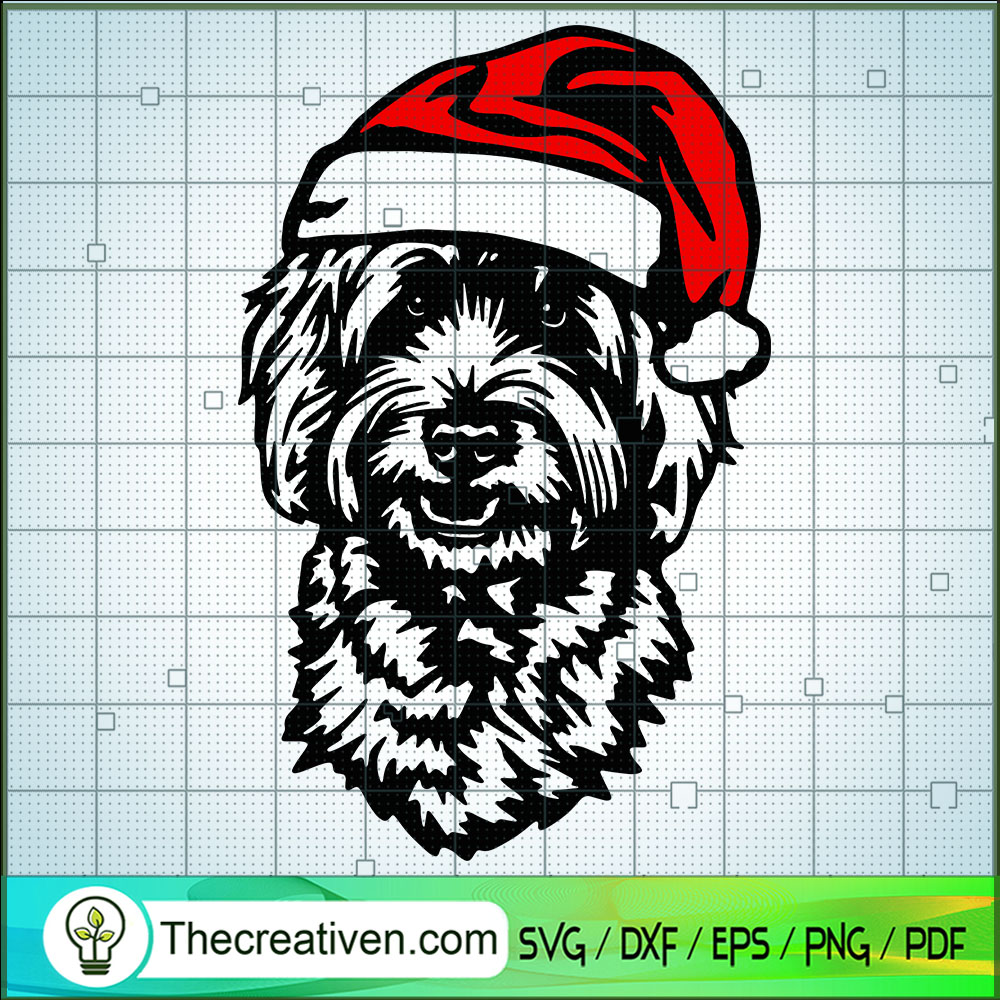 Yorkshire Terrier Santa Hat SVG Cut File for Cricut & Silhouette 1 Yorkshire Terrier Santa Hat SVG Cut File for Cricut & Silhouette