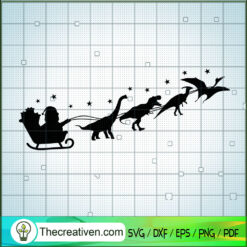 Santa Claus In Jurassic Period SVG Cut File for Cricut & Silhouette