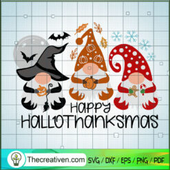 Happy Hallothanksmas SVG, Holiday SVG, Funny Gnomes Fall SVG