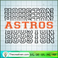 Houston Astros SVG, Houston Astros The Words SVG, MLB SVG