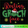 Resting Grinch Face SVG, Grinch SVG, Christmas SVG