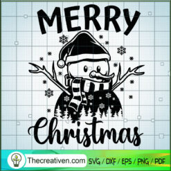 Merry Christmas Snowman SVG, Funny Snowman SVG, Merry Christmas SVG
