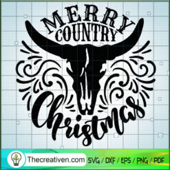 Merry Country Christmas SVG Cut File for Cricut & Silhouette