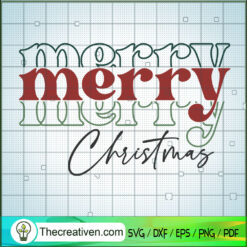 Merry Christmas The Words SVG Cut File for Cricut & Silhouette