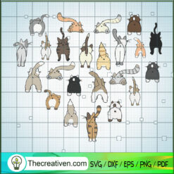 Funny Cat Butt Heart SVG, Cat SVG, Love Pet SVG