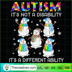 Autism It's Not a Disability It's a Di SVG Cut File fo Design 61922