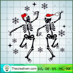 Skeleton Christmas Dancing SVG Cut File for Cricut & Silhouette