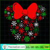 Minnie Christmas Head SVG, Minnie Ice Flower SVG, Disney Christmas SVG
