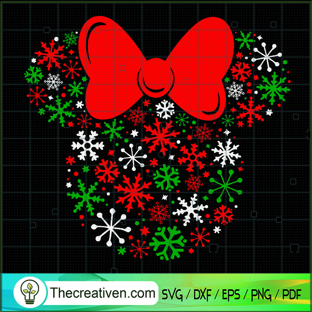 Minnie Christmas Head SVG, Minnie Ice Flower SVG, Disney Christmas SVG 1 Minnie Christmas Head SVG, Minnie Ice Flower SVG, Disney Christmas SVG