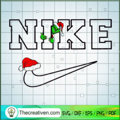 Nike Grinch Christmas SVG, Nike Brand SVG, Christmas SVG