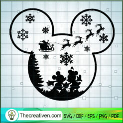 Disney Couple In Christmas SVG Cut File for Cricut & Silhouette