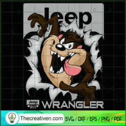 Jeep Wrangler SVG, Tasmanian Devil SVG, Jeep SVG