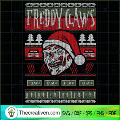 Freddy Claws SVG, Freddy Santa SVG, Horror Christmas SVG
