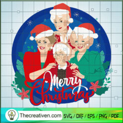 Merry Christmas Golden Girls SVG Cut File for Cricut & Silhouette