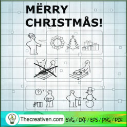 Merry Christmas In Ger SVG Cut File for Cricut & Silhouette