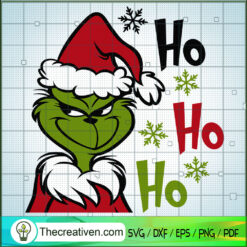 Ho Ho Ho Grinch Christmas SVG Cut File for Cricut & Silhouette