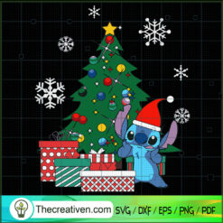 Stitch Christmas Decor SVG, Stitch Christmas SVG, Merry Christmas SVG