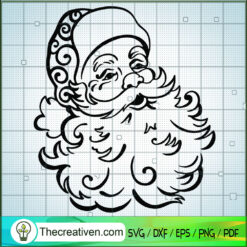 Santa Christmas Face SVG, Santa Claus SVG, Merry Christmas SVG