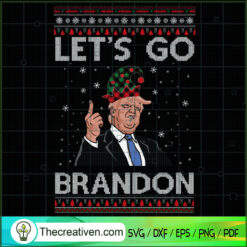 Let's Go Brandon Christmas SVG Cut File for Cricut & Silhouette