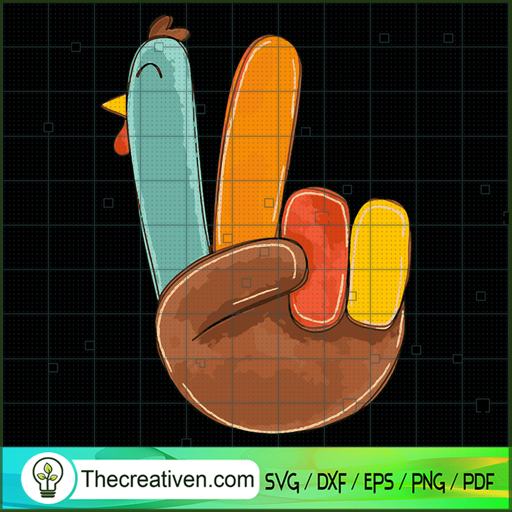 Peace Sign Turkey SVG, Hi Thanksgiving SVG, Funny Thanksgiving SVG 1 Peace Sign Turkey SVG, Hi Thanksgiving SVG, Funny Thanksgiving SVG