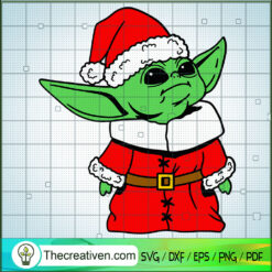 Santa Baby Yoda SVG, Alien Santa SVG, Star Wars Christmas SVG