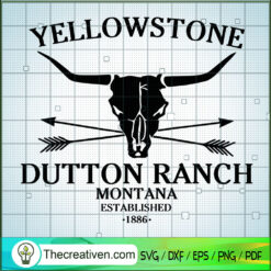 Yellowstone Skull Bull Arrow SVG Cut File for Cricut