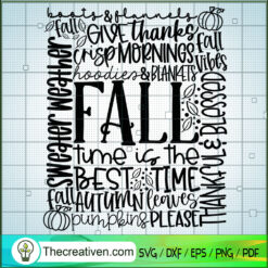 Fall Typography SVG, Give Thanks Fall SVG, Thanksgiving SVG