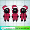 Squid Game Christmas SVG Cut File for Cricut & Silhouette 2 Squid game Christmas cartoon soldiers Black hands feet copy