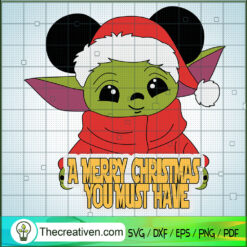 A Merry Christmas You Must Have SVG Cut File for Cricu Design 63384