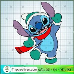 Disney Winter Stitch SVG, Stitch Christmas SVG, Cute Stitch SVG