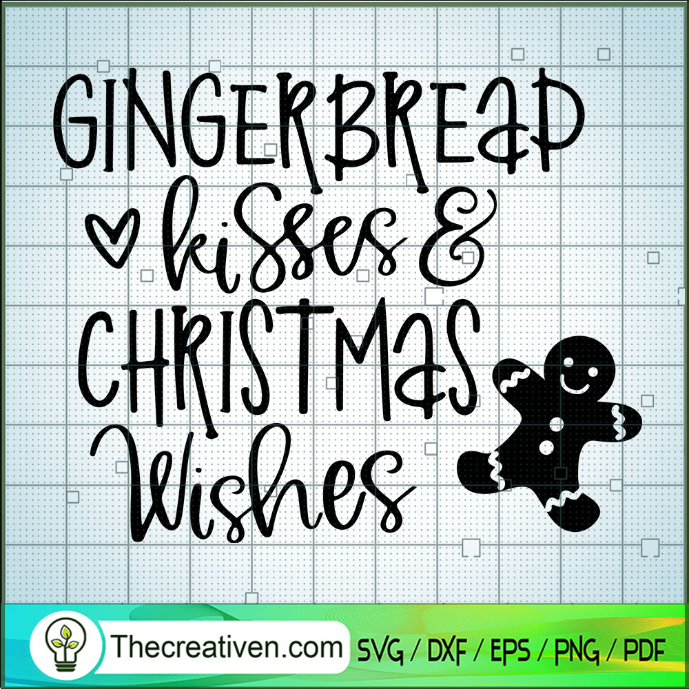 Gingerbread Kisses And Chris SVG Cut File for Cricut 1 Gingerbread Kisses And Chris SVG Cut File for Cricut