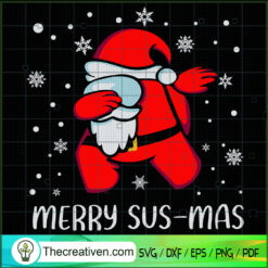 Merry Sus Mas SVG, Gaming Christmas SVG, Among Us Christmas SVG