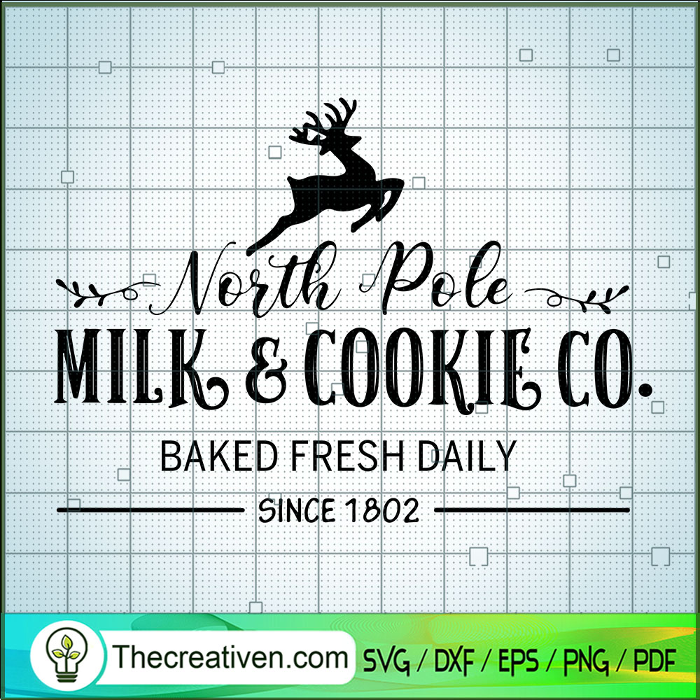 North Pole Milk And Cookie Co. Sign SVG, Christmas SVG, Holiday SVG 1 North Pole Milk And Cookie Co. Sign SVG, Christmas SVG, Holiday SVG