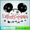 Christmas Mickey Mouse Monogram SVG Cut File for Cricut & Silhouette 3 Christmas Mouse Monogram SVG for cricut Holiday design print for t shirt Merry Christmas SVG for toddlers nursery copy