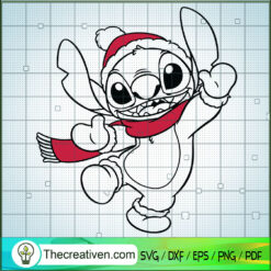 Disney Stitch Christmas SVG, Stitch Winter SVG, Christmas Vacation SVG