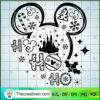 Ho Ho Ho Disney Christmas SVG Cut File for Cricut & Si Design 63701